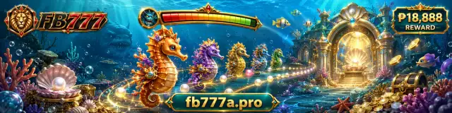 FB777 fishing scene with a gold cannon and luminous fish crossing dark reef water