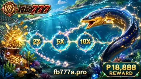Large armoured fantasy fish beside ruby crystal coral in the FB777 fishing reef